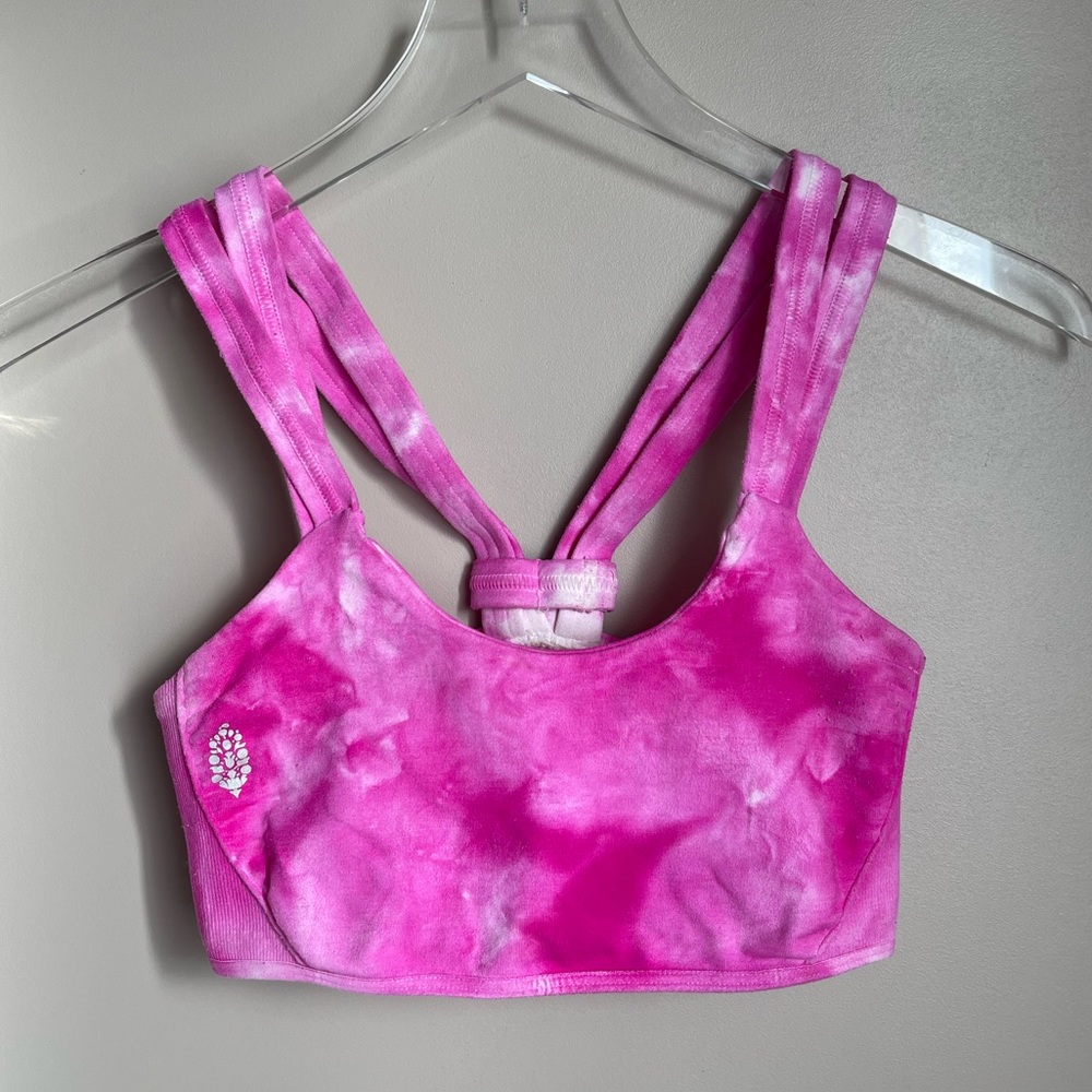 Free people movement tie dye sports bra